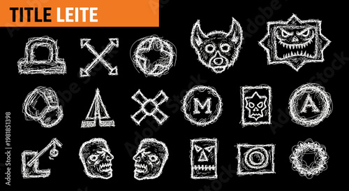 Creative Graphic Designs Featuring Unique Sketches and Symbols for Art Enthusiasts