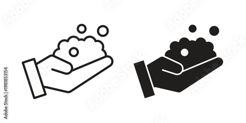 Foam icon and symbol. Vector icon editable set