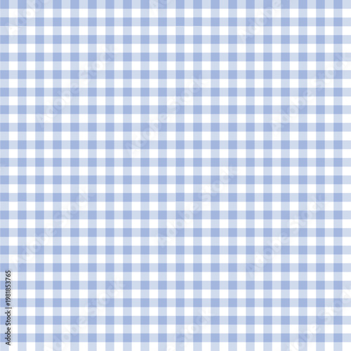 Blue gingham check pattern background, cute seamless pastel grid texture