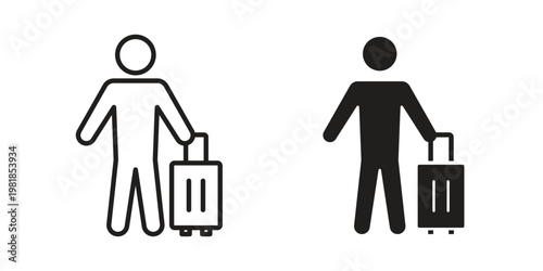 Guest icon and symbol. Vector icon editable set