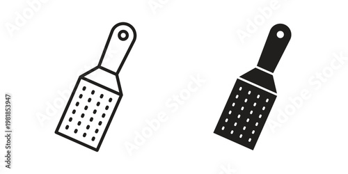 Grater icon and symbol. Vector icon editable set