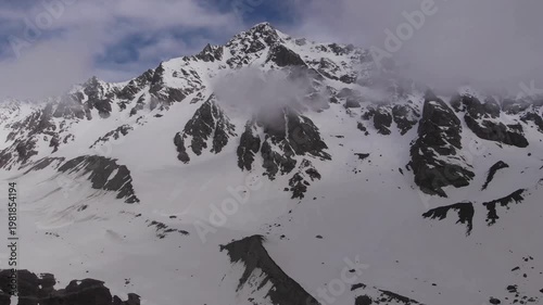 Caucasus, North Ossetia. Adaykom Gorge. Mount Adaykhokh.