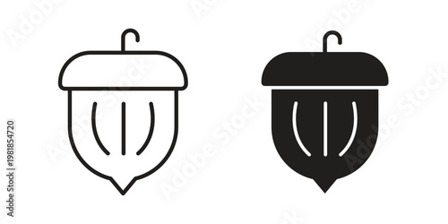 Hazelnut icon and symbol. Vector icon editable set