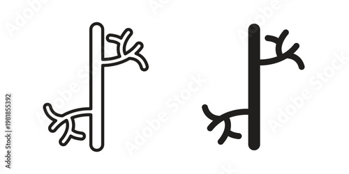 Human artery icon and symbol. Vector icon editable set