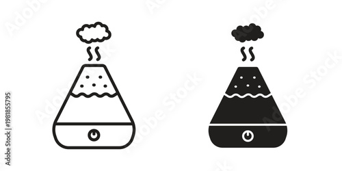 Humidifier icon and symbol. Vector icon editable set