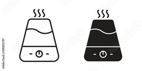 Humidifiers icon and symbol. Vector icon editable set