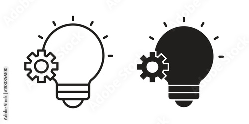 Implement icon and symbol. Vector icon editable set