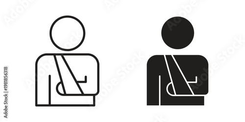 Injury icon and symbol. Vector icon editable set