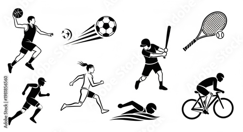 tennis player silhouette