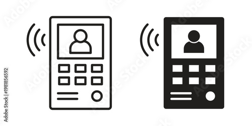 Photos Intercom icon and symbol. Vector icon editable set