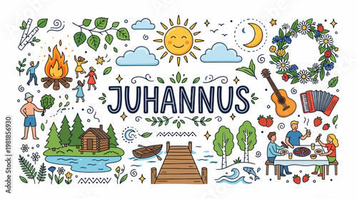 Finnish Midsummer Festival Juhannus Celebration