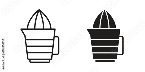 Juicer squeezer icon and symbol. Vector icon editable set