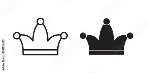 Joker hat icon and symbol. Vector icon editable set