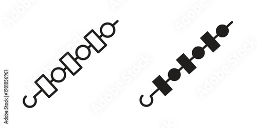 Kebab icon and symbol. Vector icon editable set