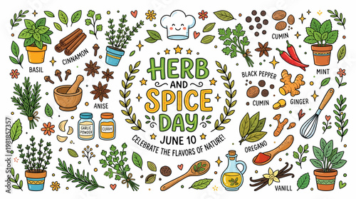Herb and Spice Day June 10 - Celebrate Flavors of Nature
