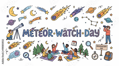 Meteor Watch Day Celebration with Kids Stargazing