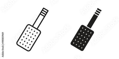 Microplane grater icon and symbol. Vector icon editable set