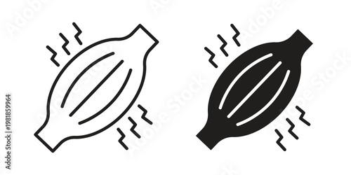 Myalgia icon and symbol. Vector icon editable set