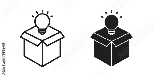 New product icon and symbol. Vector icon editable set