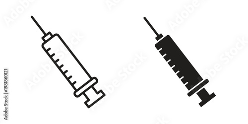 Needle icon and symbol. Vector icon editable set