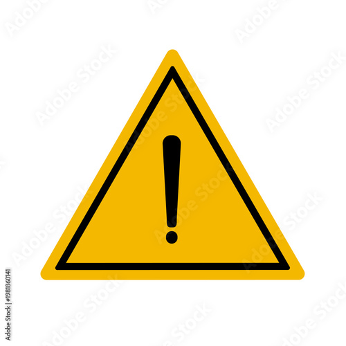 yellow warning sign