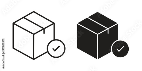 Order receive icon and symbol. Vector icon editable set