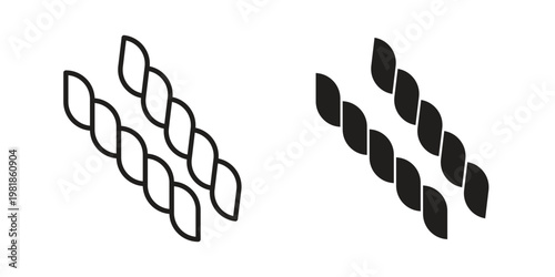 Pasta icon and symbol. Vector icon editable set