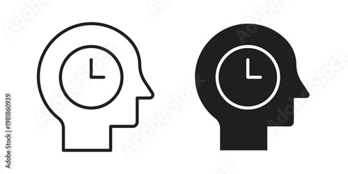 Patience icon and symbol. Vector icon editable set
