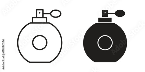 Perfume bottle icon and symbol. Vector icon editable set