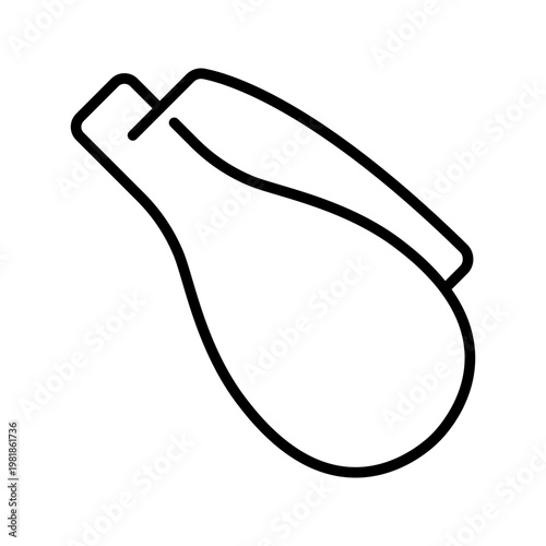 Racket case icon. Sports and racquet sports line symbol. Black and white.