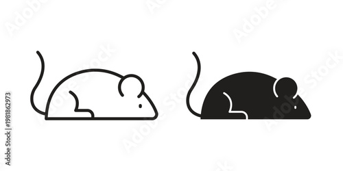 Rat icon and symbol. Vector icon editable set