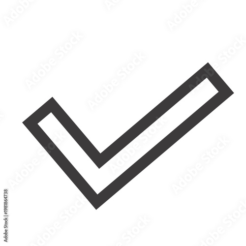 シンプルなチェックマークアイコン（黒）