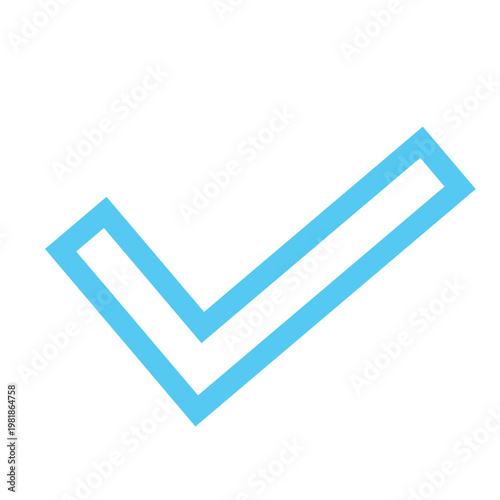 シンプルなチェックマークアイコン（青）