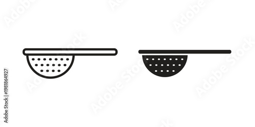 sieve icon and symbol. Vector icon editable set