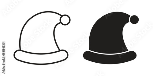 Sleeping Hat icon and symbol. Vector icon editable set
