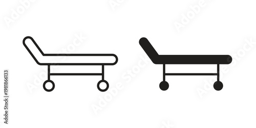 Stretcher icon and symbol. Vector icon editable set