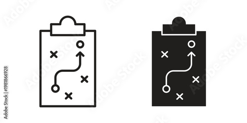 Tactics icon and symbol. Vector icon editable set