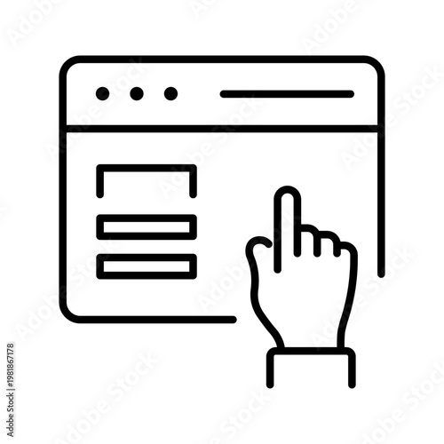 Slika na platnu Web browser icon