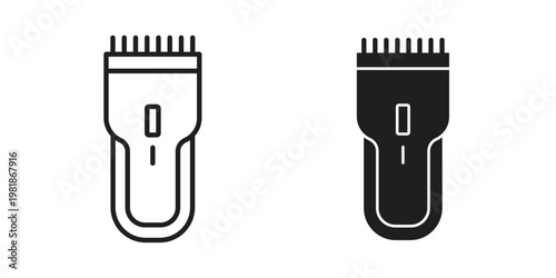 Trimmer icon and symbol. Vector icon editable set