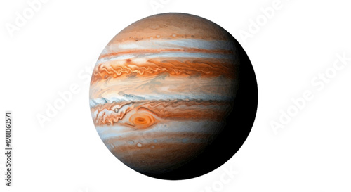 Vector illustration of jupiter planet on a transparent background
