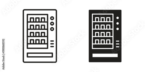 Vending machine icon and symbol. Vector icon editable set