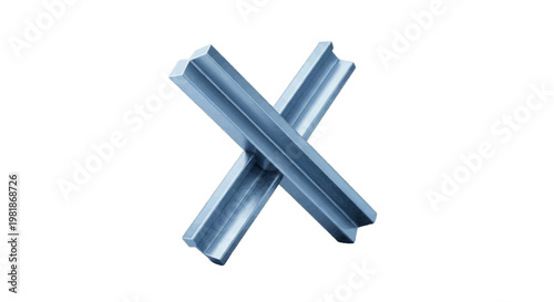 Vector illustration of antitank hedgehog obstacle made of steel beams on a transparent background