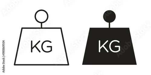Weight icon and symbol. Vector icon editable set