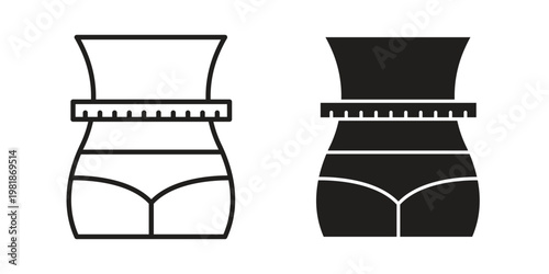 Weight loss icon and symbol. Vector icon editable set