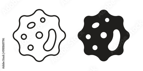 White blood cell icon and symbol. Vector icon editable set