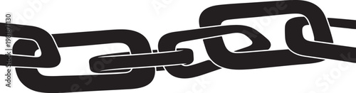 Black chain link, chain icon, metal chain, industrial chain, strong chain