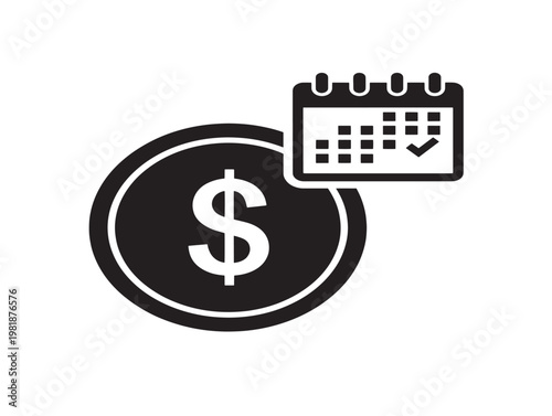 payday calendar reminder with dollar sign vector illustration
