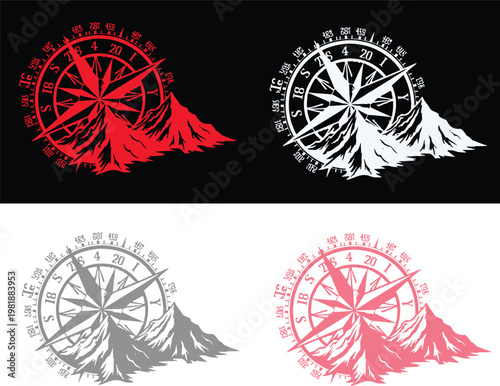 Dreamcatcher designs in different colors on black and white background