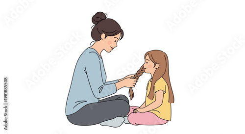 Mother Feeding Daughter With Spoon During Care.