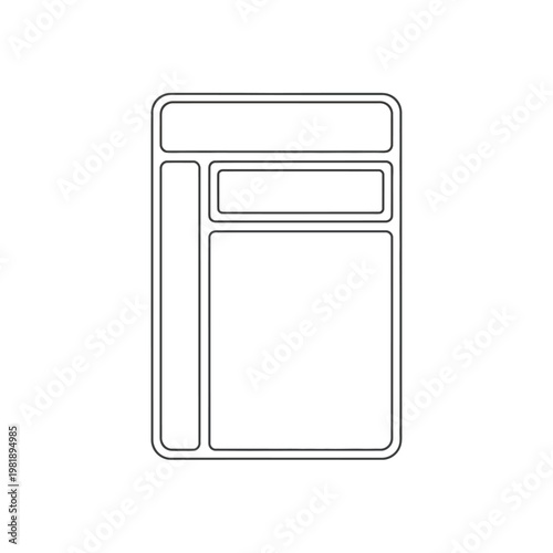 A simple line drawing of a refrigerator.